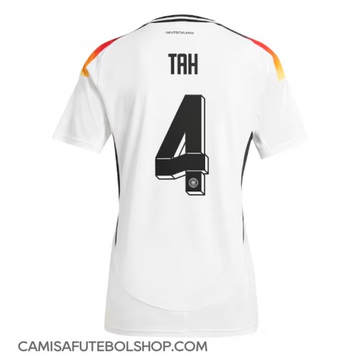 Camisa de time de futebol Alemanha Jonathan Tah #4 Replicas 1º Equipamento Feminina Europeu 2024 Manga Curta